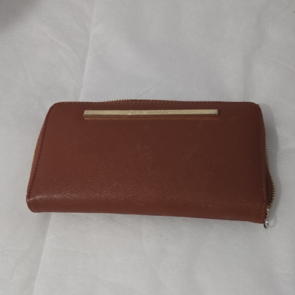 Steve Madden Tan Wallet with Gold Detail